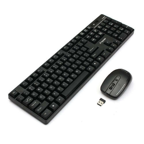 Wireless Waterproof Keyboard & Mouse 2.4G - Black