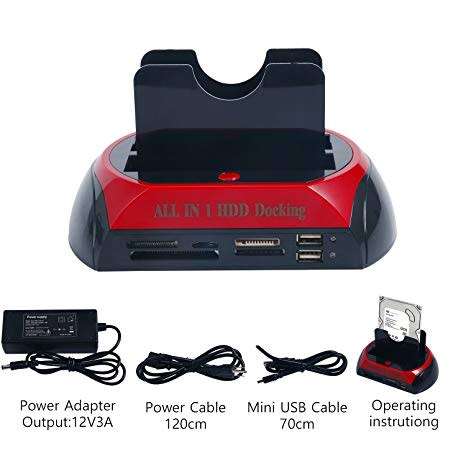 All-in-1 Dual Hard Drive HDD Docking Station  (READ DESCRIPTION)