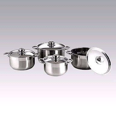 Dolphin 8 Piece Stainless Steel Cookware Set with SS Cover (READ DESCRIPTION)