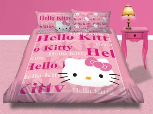 !!!!!!!!!!!!!!!!!  HELLO KITTY SIGLE BED DUVET SET !!!!!!!!!!!!!!!!!!