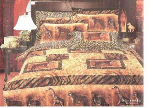 ***4 PCE TIGER PRINT QUILITY COTTON DUVET SET *******