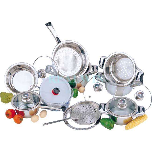 LIMITED STOCK !!!! **19 PCS** KIRAZ 18/10 STAINLESS STEEL COOKWARE SET