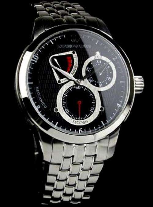 Emporio Armani AR4605 - Mens MECCANICO Stainless Steel Designer Watch