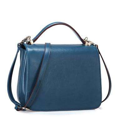 handbag ,genuine leather handbags. blue