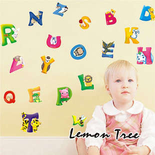 Beautiful  CHILD'S ROOM wall stickers pvc -Alphabet Fun- - cheap and convenient