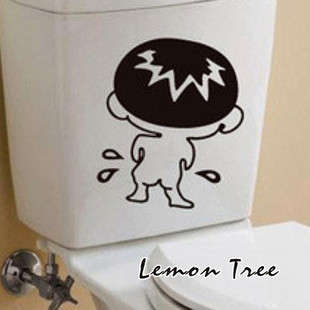 Lovely Home decor wall stickers---toilet sticker---cheap and convenient