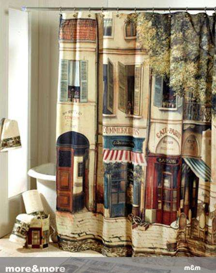 M&M   shower curtain  Waterproof polyester   cafe  180*180