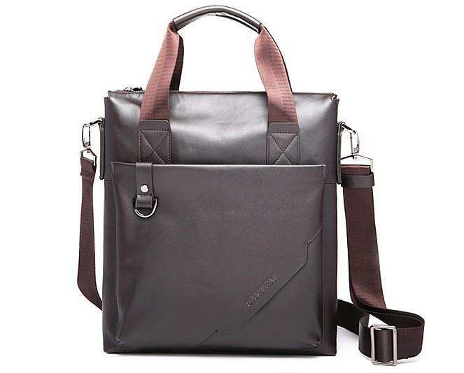 SAMMONS  Quality life series leather men's bag  /color deep coffee