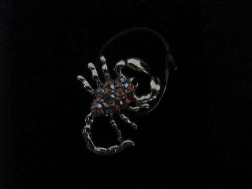 Silver Sparkling Scorpion strech toe Ring