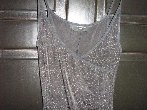 Black Flow Dress with Silver Sparkles