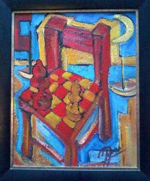 HARBOUR CHESSAN ORIGINAL OIL PAINTING BY ACCOMPLISHED ARTIST ANDRE LOCH FOURIE