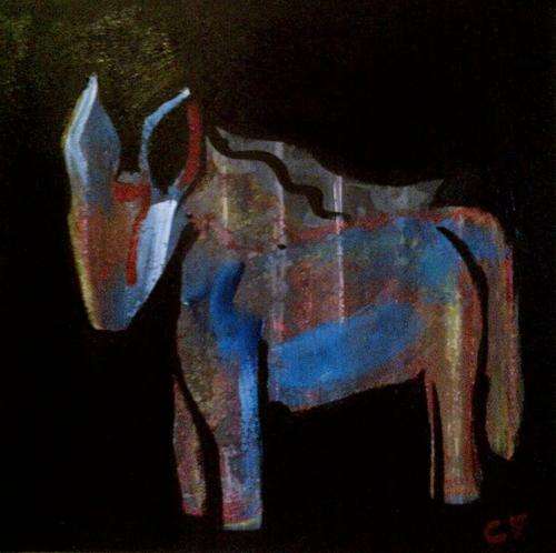 *A DONKEY NAMED FROG* AN ORIGINAL PAINTING BY CELESTE FOURIE-WIID