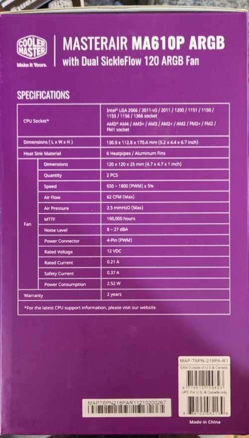 Cooler Master MA610P ARGB - CPU Cooler