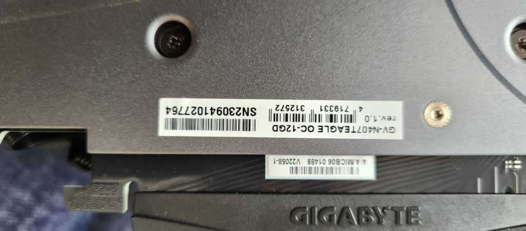 Gigabyte Geforce RTX 4070ti - Eagle version