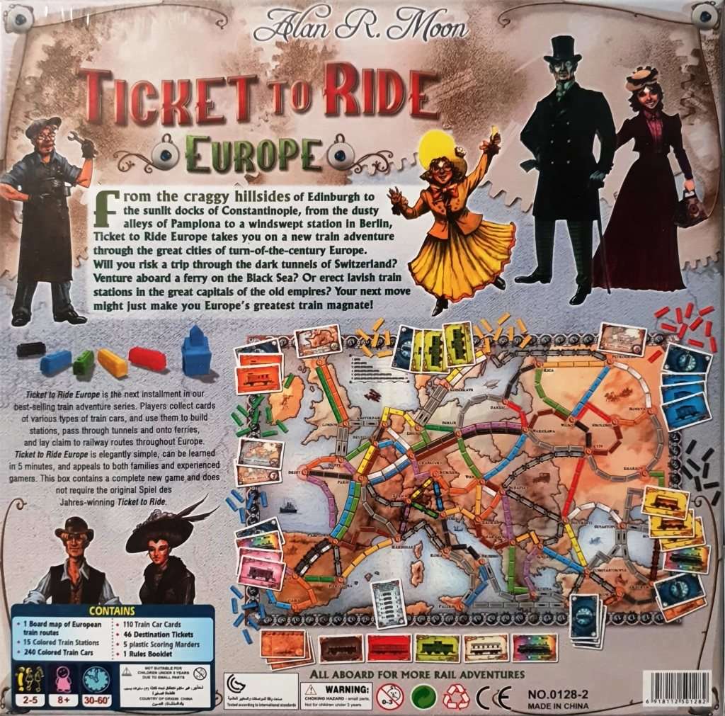 Ticket to Ride Europe Board Game