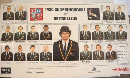 1980 Springbokke teen Britse Leeus - Foldout Poster