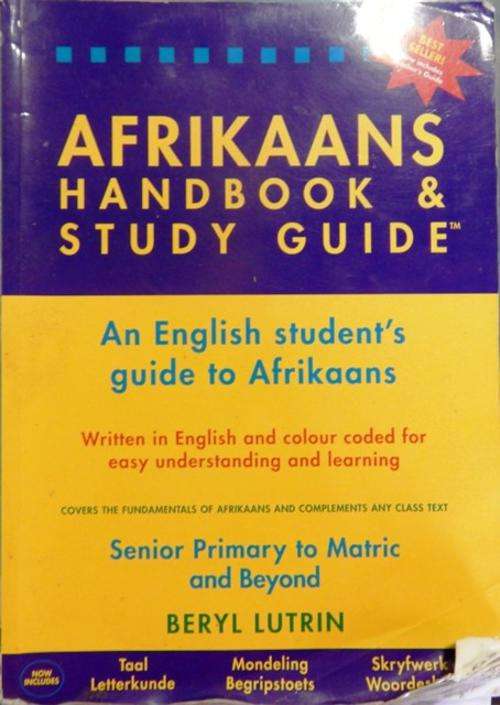 Afrikaans hand book and study guide by Beryl Lutrin - R40 POSTAGE IN S.A.