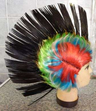 Colorful mohawk wig - R65 postage