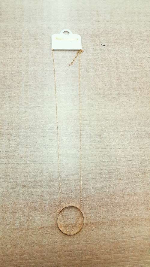 *LOCAL STOCK*NECKLACE- CIRCLE DESIGN (AVAILABLE IN GOLD OR SILVER)