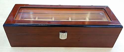 WATCH BOX / DISPLAY / CASE / STORAGE / ORGANISER *5 SLOT / BLOCK / DIVISION* BARGAIN* SOLID WOOD
