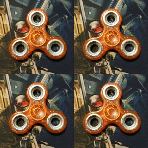 FIDGET SPINNER - ORANGE SILVER METAL STYLE (LOCAL STOCK)*CHEAPEST SHIPMENT OUT OF ALL SELLERS*