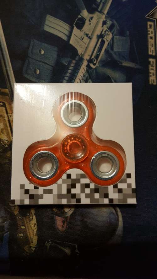FIDGET SPINNER - ORANGE SILVER METAL STYLE (LOCAL STOCK)*CHEAPEST SHIPMENT OUT OF ALL SELLERS*