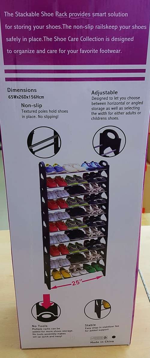SHOE RACK 10 TIER 30 PAIR *BARGAIN* SPADE DESIGN *SPECIAL**CLEARANCE SALE *