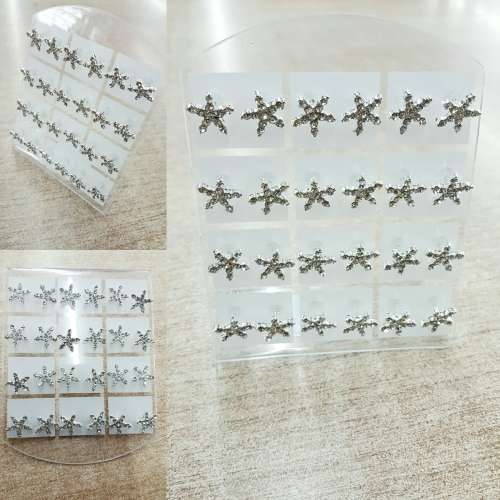 STUD EARRINGS-SPARKLING ZIRCON DIAMONDS*12 PAIRS*/15 DESIGNS TO CHOOSE FROM
