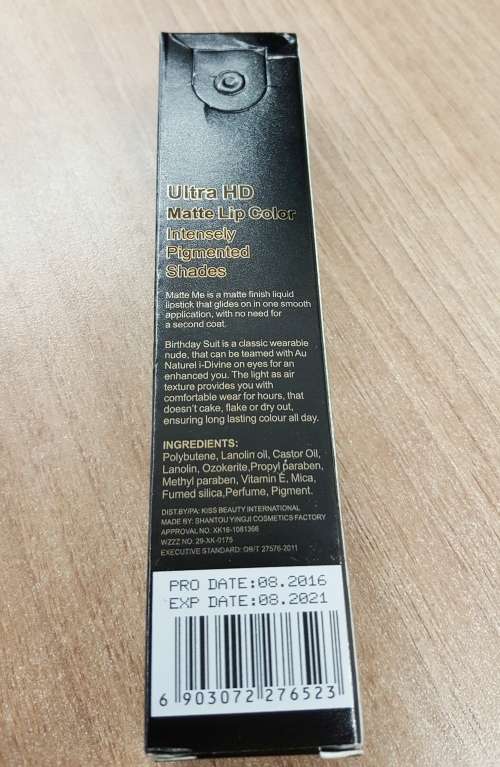 KISS BEAUTY MAKEUP- ULTRA HD MATTE LIQUID LIPSTICK PLUS LIP LINER 2 IN 1/ 12PC BOX *WHOLESALE*