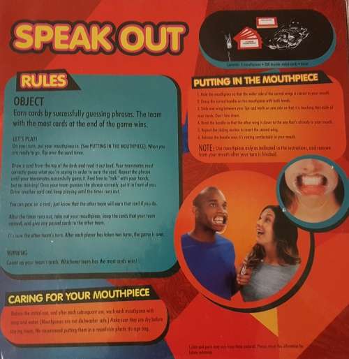 SPEAK OUT GAME/ THE RIDICULOUS MOUTHPIECE CHALLENGE/ CHRISTMAS GIFT/SOCIAL ACTIVITY GAME