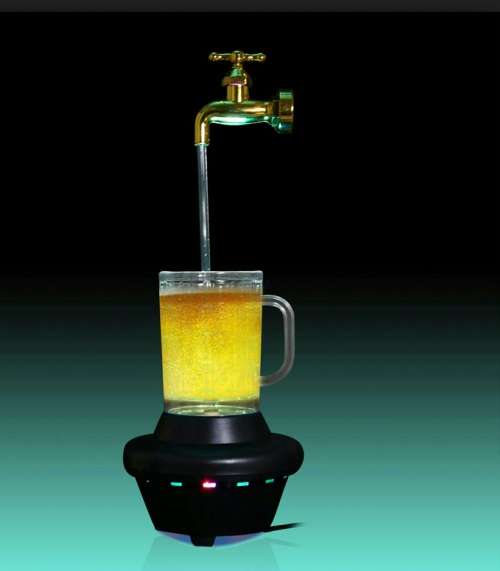LED MAGIC FAUCET MUG COLORFUL WATER FLOATING FOUNTAIN