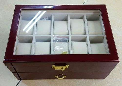WATCH BOX / DISPLAY / CASE / STORAGE / ORGANISER *20 SLOT/ BLOCK/ DIVISION*BARGAIN*REAL SOLID WOOD