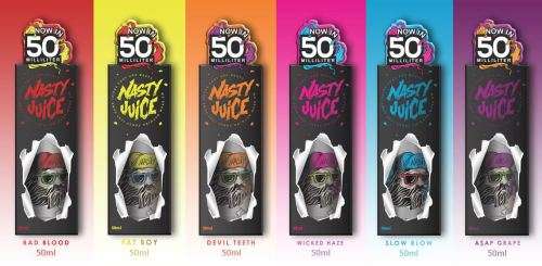 NASTY JUICE 50ML 3mg / VAPE JUICE / 5 BOTTLES FOR R180 * BARGAIN SALE*