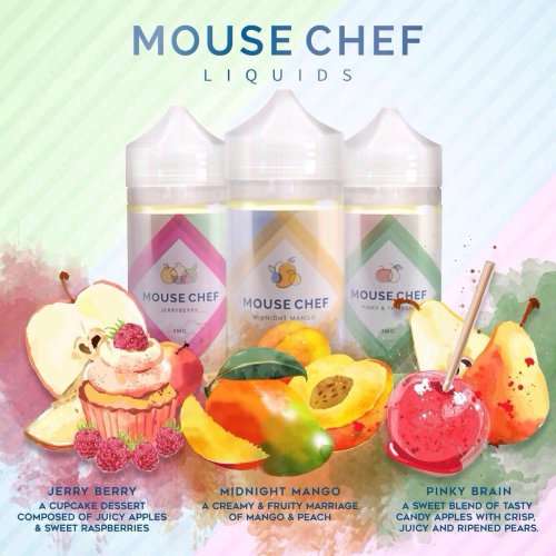 Mouse Chef E juice - 100ML / VAPE JUICE / 5 BOTTLES FOR R299 * BARGAIN SALE*