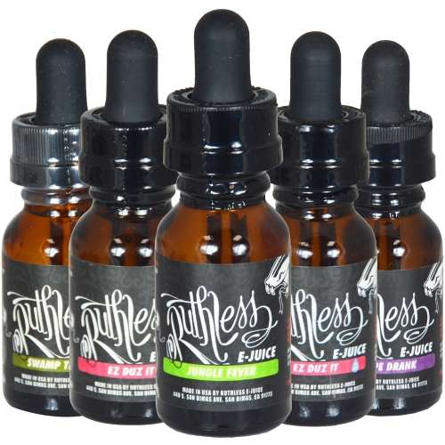 RUTHLESS 3mg 30ML E-LIQUID / E-JUICE / VAPE JUICE / 5 BOTTLES FOR R199 *BARGAIN SALE*