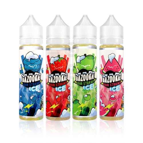 BAZOOKA SOUR STRAWS ICE | 60ML 3MG E-LIQUID / E-JUICE / VAPE JUICE / 4 BOTTLES FOR R300