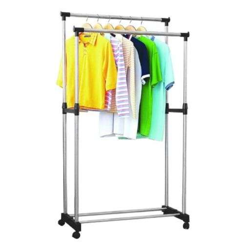 Double Pole Clothes Rack