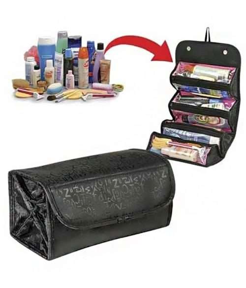 4 COMPARTMENT "ROLL N' GO" COSMETIC/TOILETRY/JEWELRY BAG