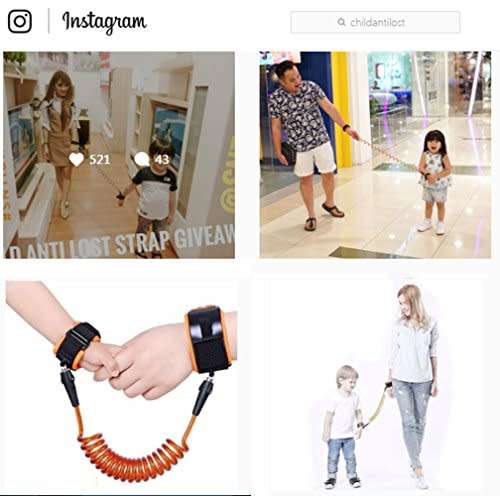 Kids Hand Belt Anti Lost Strap Wrist Strap Safety Harness- RED COLOR