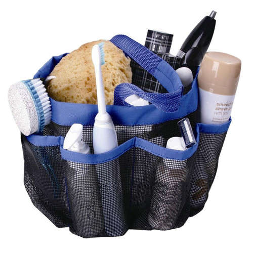 8 Pockets Shower Caddy Mesh Portable Quick Dry Travel Tote Carry Handle Gym Dorm