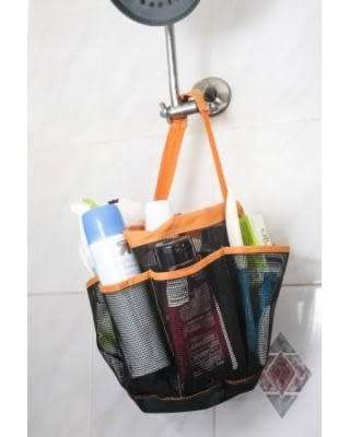 8 Pockets Shower Caddy Mesh Portable Quick Dry Travel Tote Carry Handle Gym Dorm