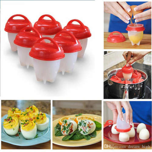 Silicone Egg Steamer Eggies Boil Egg Cooker Hard-Boiled Eggs