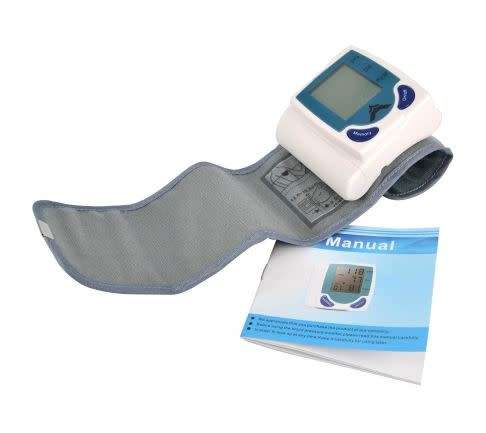 Automatic Digital LCD Wrist Cuff Arm Blood Pressure Monitors Heart Beat Rate Monitor