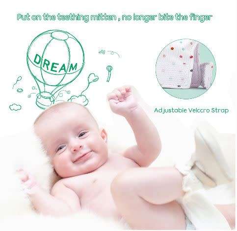 2 Pack Baby Teething Mitten- PINK ONLY