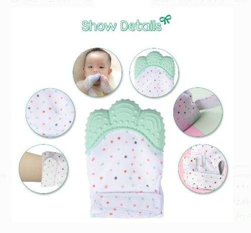 2 Pack Baby Teething Mitten- PINK ONLY