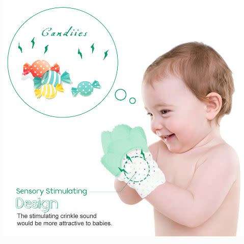 2 Pack Baby Teething Mitten- PINK ONLY