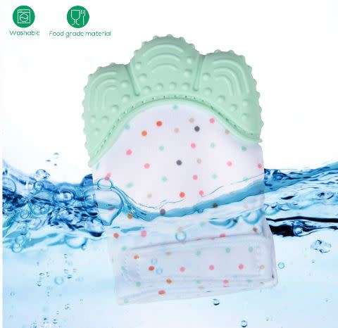 2 Pack Baby Teething Mitten- PINK ONLY