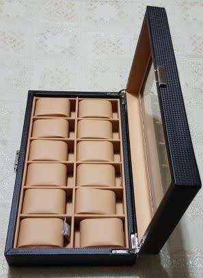WATCH BOX 12 SLOT PU LEATHER