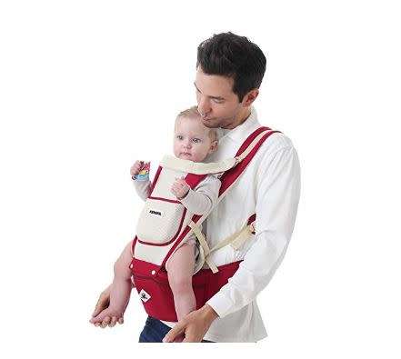 Kingrol hip seat baby carrier / multi-functional baby carrier with a firm and padded shelf seat