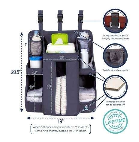 Nursery Organizer and Baby Diaper Caddy | Hanging Diaper Organization Storage for Baby Essentials